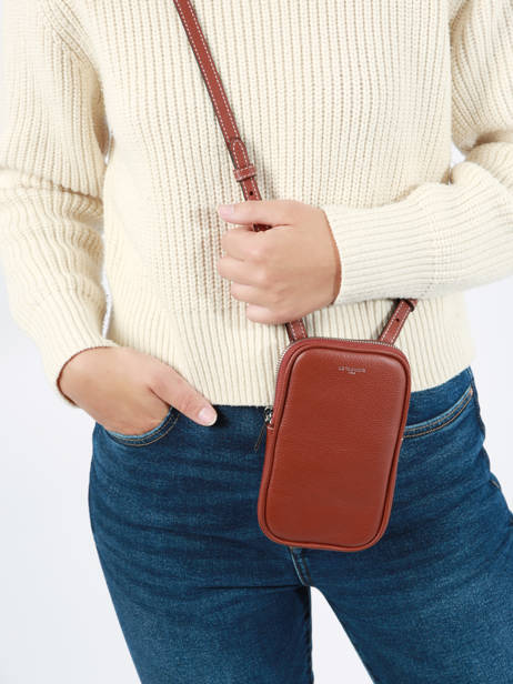 Leather Emile Phone Case Le tanneur Brown emile TMIL3B40 other view 1