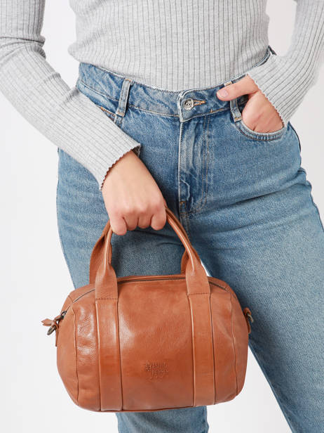 Sac Porté Main Smart Cuir Basilic pepper Marron smart BSMA08 vue secondaire 1