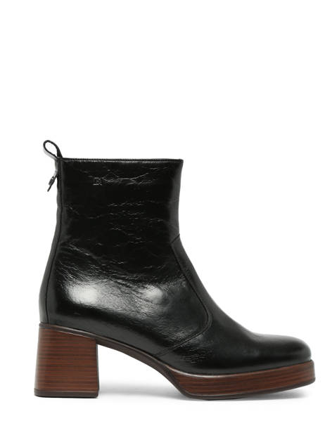 Bottines à Talon Cristel En Cuir Dorking Noir women D9157