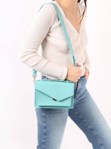 Sac Bandoulière Zoe Cuir Lancaster Bleu zoe 11 vue secondaire 1