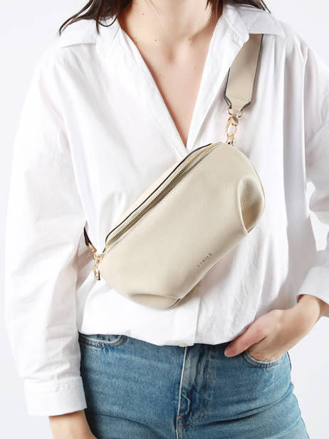 Medium Leather Tradition Belt Bag Etrier Beige tradition ETRA022M other view 1