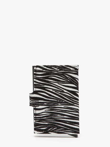 Porte-cartes Mini Zébra Cuir Secrid Noir animal MZE vue secondaire 3