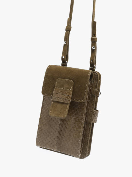 Phone Case New Zack Leather Great by sandie Green new zack SNA other view 2