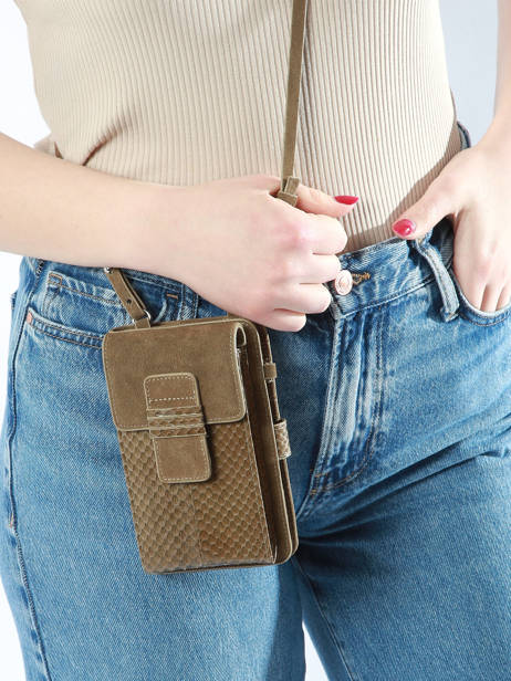 Phone Case New Zack Leather Great by sandie Green new zack SNA other view 1