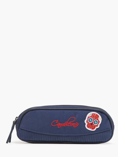 Trousse 2 Compartiments Cameleon Bleu vintage family boulanger TROU