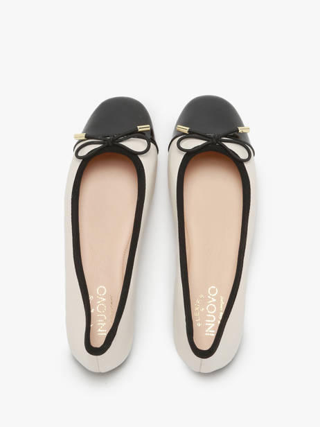 Ballerines En Cuir Inuovo Beige women A94001 vue secondaire 2