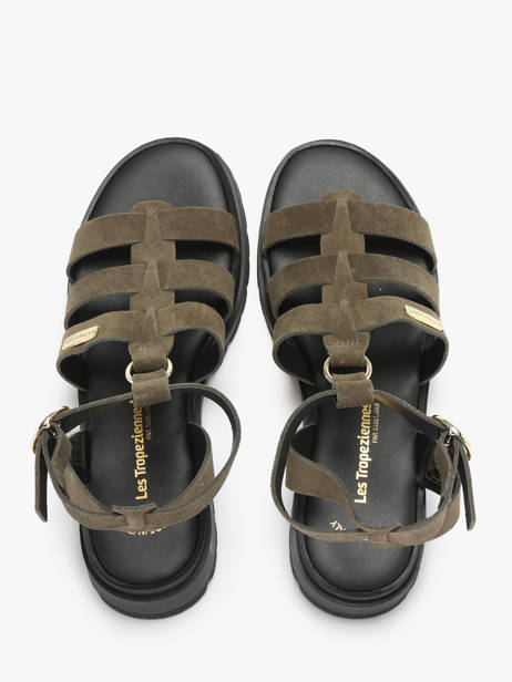 Sandales Tobosued En Cuir Les tropeziennes Vert women TOBOSUED vue secondaire 4
