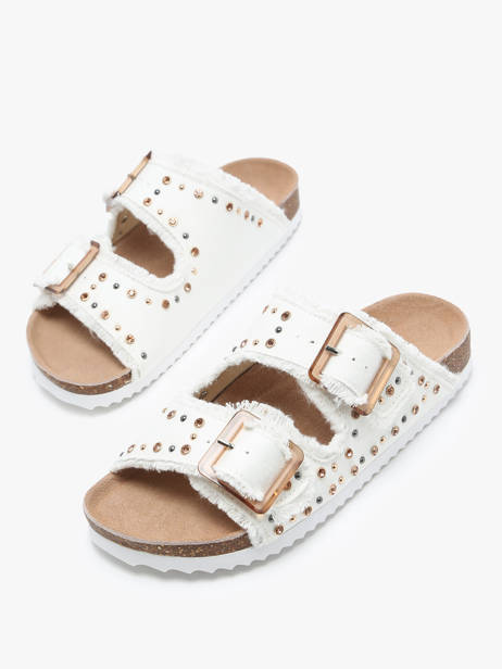 Slippers Fusbett Colors of california White women HCBIO406 other view 2