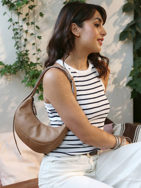 Sac Bandoulière S Sosoomao Cuir Etrier Beige sosoomao ECSO057S vue secondaire 5