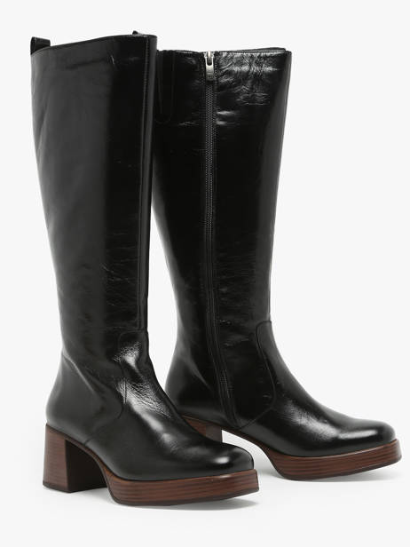 Bottes Cristel En Cuir Dorking Noir women D9339 vue secondaire 1