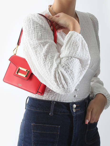Sac Bandoulière Angele Cuir Lancel Rouge angele A13275 vue secondaire 1