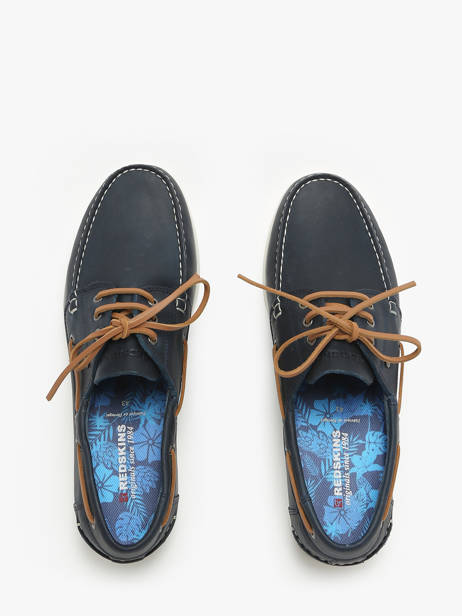 Boat Shoes Orland In Leather Redskins Blue men ORLAND other view 3