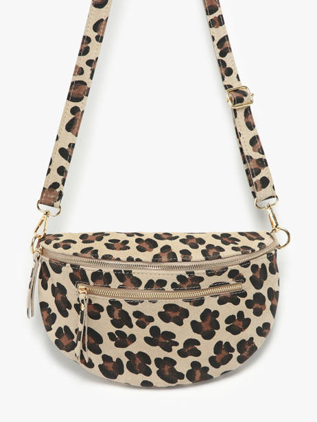 Sac Banane Velvet Leopardo Cuir Milano Beige velvet leopardo VL24091 vue secondaire 2