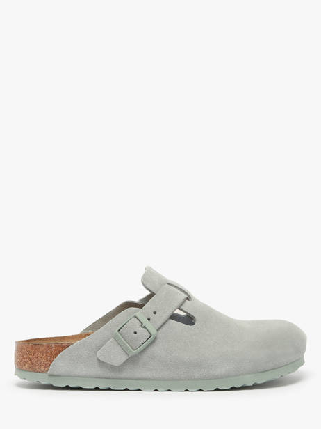 Mules Boston En Cuir Birkenstock Vert women 1029214