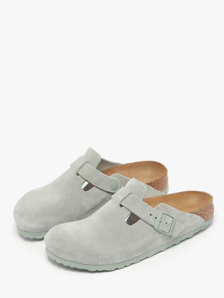 Mules Boston En Cuir Birkenstock Vert women 1029214 vue secondaire 1