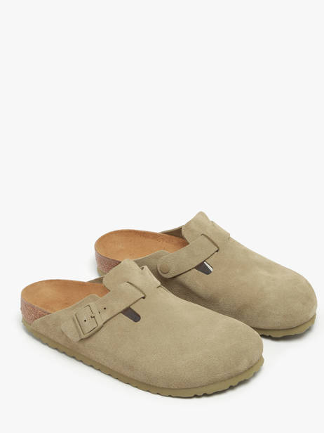 Mules Boston En Cuir Birkenstock Vert boy 1025844 vue secondaire 1