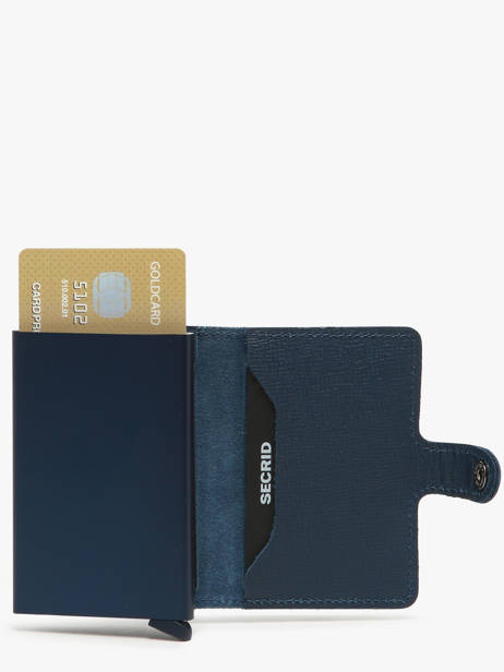 Porte-cartes Crisple Cuir Secrid Bleu crisple MC vue secondaire 1