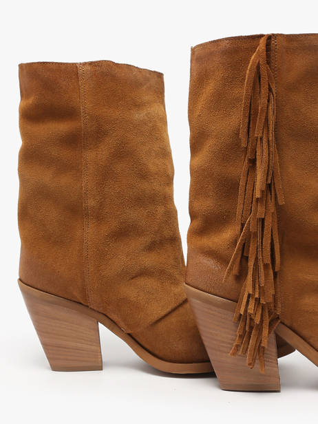 Santiags En Cuir Metisse Marron women XD2048 vue secondaire 3