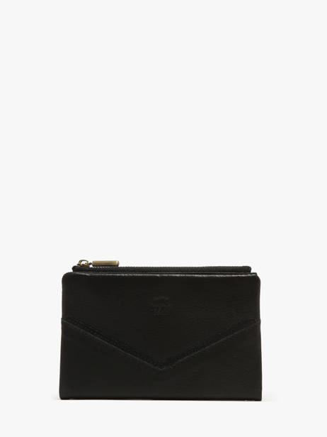 Portefeuille Cuir Mila louise Noir vintage 3760CX