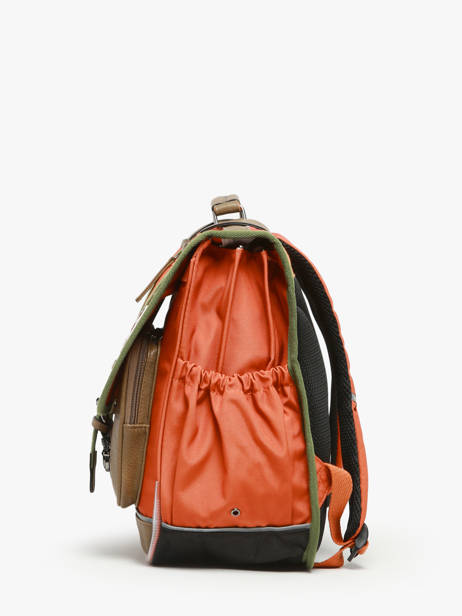 Cartable 3 Compartiments Cameleon Orange vintage urban PBVBCA41 vue secondaire 2