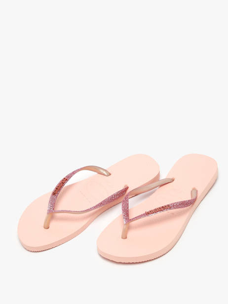 Tongs Slim Glitter Ii Havaianas Rose women 4146975F vue secondaire 2