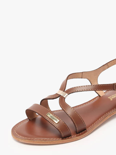 Flip Flops Hamoon In Leather Les tropeziennes Brown women HAMOON other view 2