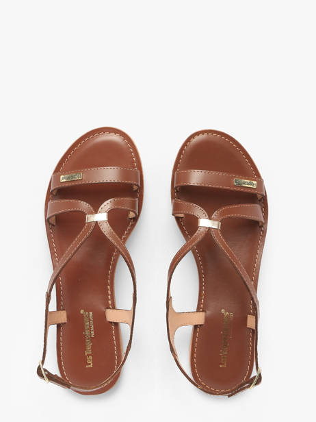 Flip Flops Hamoon In Leather Les tropeziennes Brown women HAMOON other view 3