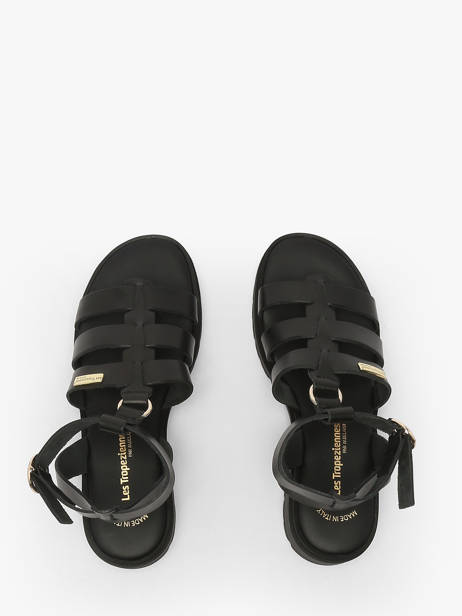 Sandals Tobo In Leather Les tropeziennes Black women TOBO other view 3