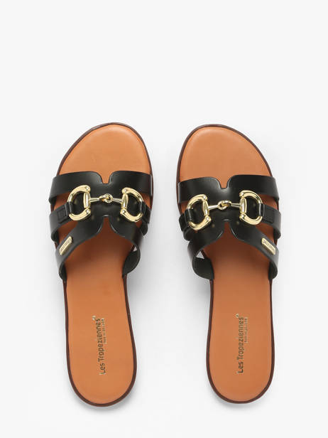 Slippers Hamia In Leather Les tropeziennes Black women HAMIA other view 3