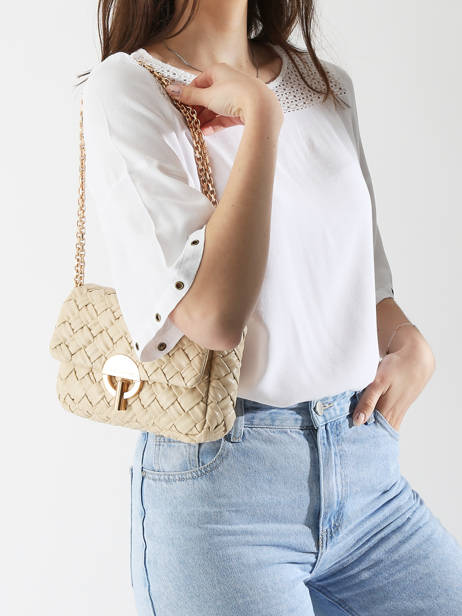 Leather Moon Tressé Shoulder Bag Vanessa bruno Beige moon 38V40533 other view 1