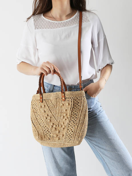 Sac Porté épaule Raphia Gerard darel Beige raphia DBS67454 vue secondaire 1