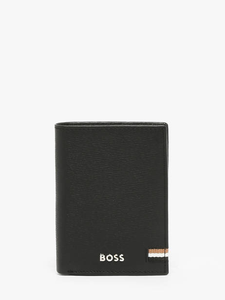 Portefeuille Porte-monnaie Cuir Hugo boss Noir iconic HLG421A