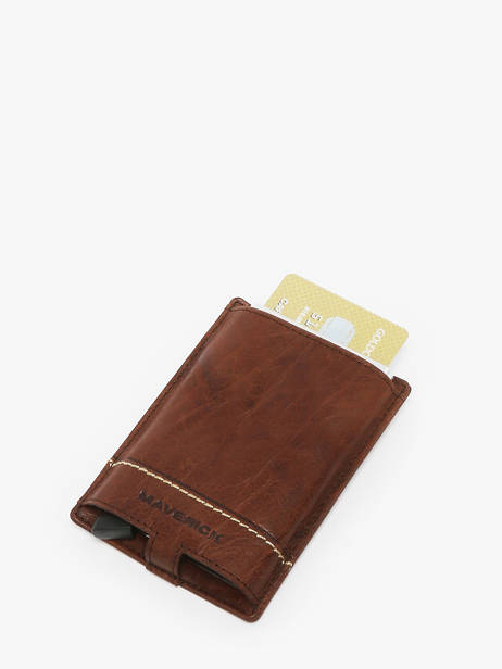Card Holder Leather Maverick Brown rough gear MAVRG061 other view 1