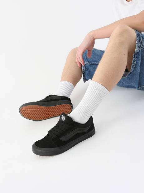 Sneakers Knu Skool En Cuir Vans Noir men 9QCBKA1 vue secondaire 1