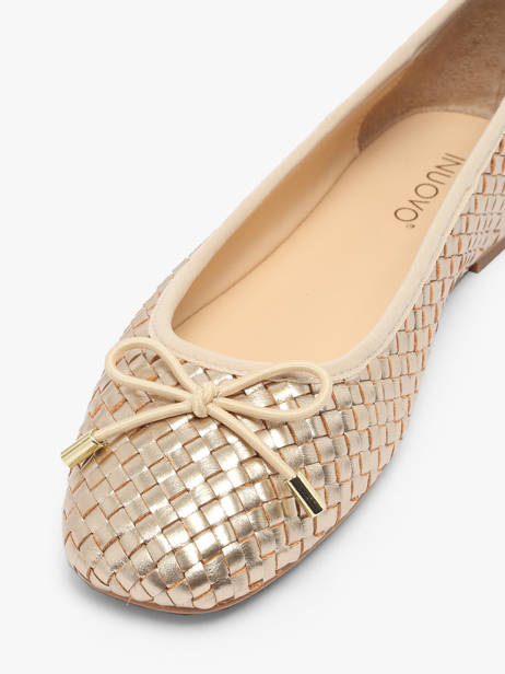 Ballerinas In Leather Inuovo Gold women A92002 other view 3