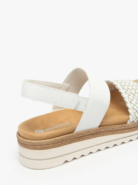 Platform Sandals In Leather Remonte White women 80 other view 2