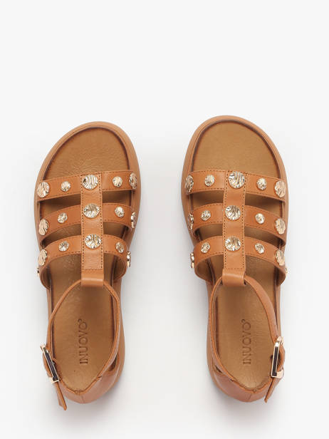 Sandals In Leather Inuovo Green women A96039 other view 3