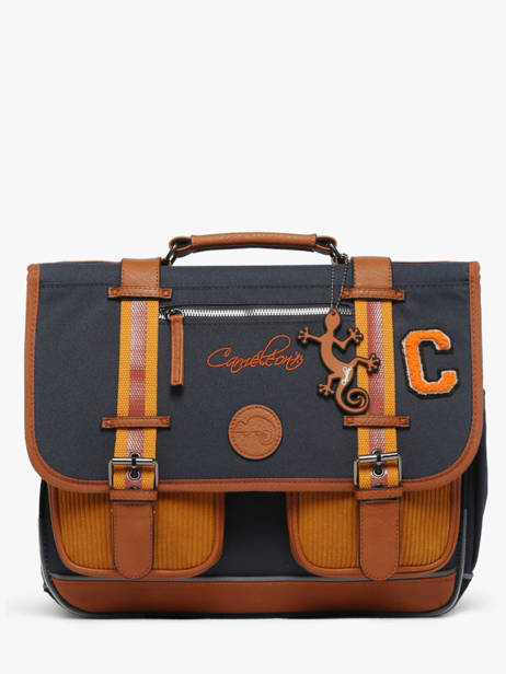 Cartable Enfant 2 Compartiments Cameleon Bleu vintage urban CA38