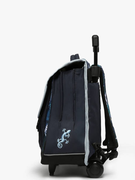 Cartable à Roulettes Enfant 3 Compartiments Cameleon Bleu actual CR41 vue secondaire 2