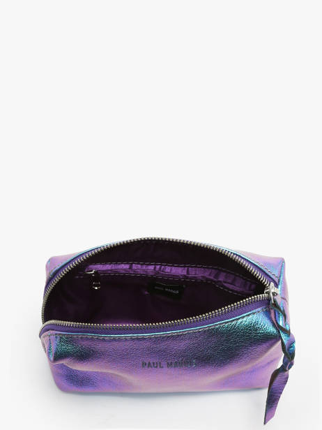 Trousse Cuir Paul marius Bleu scarabee ADELESCA vue secondaire 1