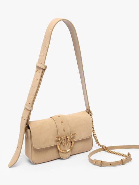 Sac Bandoulière Love Bag Soft Cuir Pinko Beige love bag soft 4340A2CC vue secondaire 1