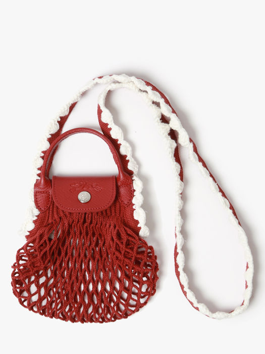 Longchamp Le pliage filet crochet Sacs porté travers Rouge
