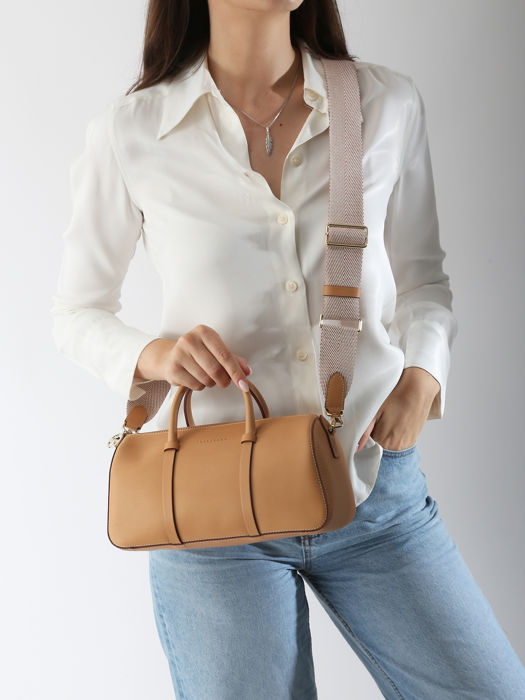 Longchamp Daylong chevron Sacs porté main Beige