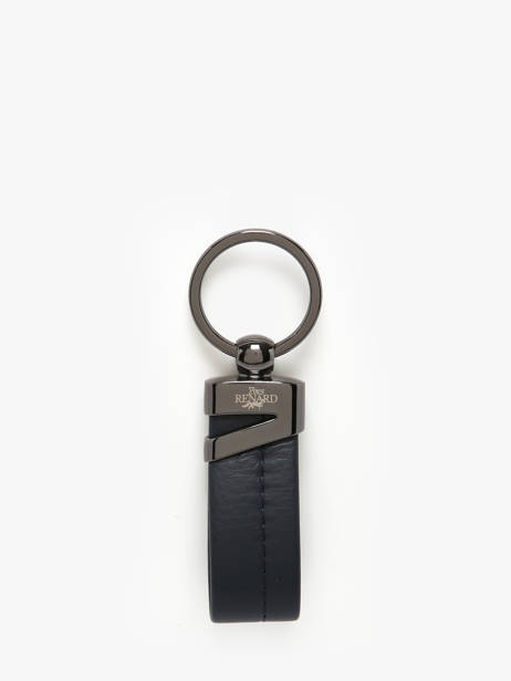 Keychain Foulonne Leather Yves renard Blue foulonne 2328
