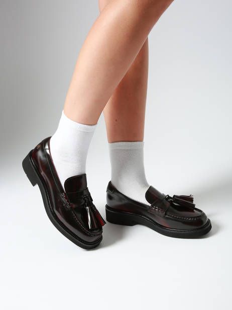 Mocassins En Cuir Tommy hilfiger Rouge women 8749XJS vue secondaire 1