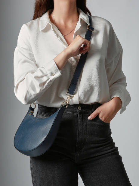 Sac Bandoulière S Tradition Cuir Etrier Bleu tradition ETRA102S vue secondaire 1