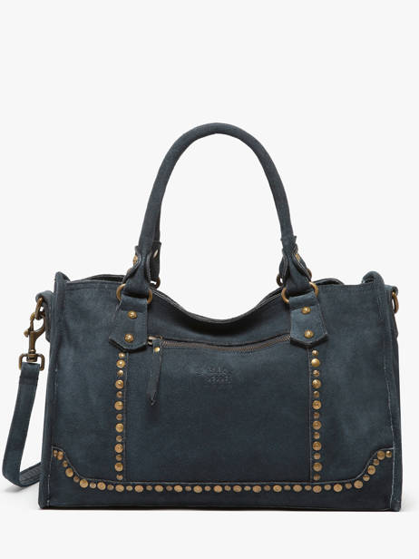 Sac à Main A4 Houston Cuir Basilic pepper Bleu houston BHOU22