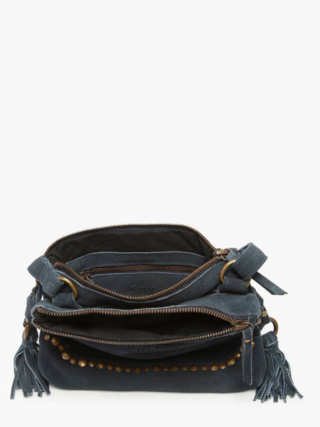 Sac Bandoulière Houston Cuir Basilic pepper Bleu houston BHOU82 vue secondaire 3