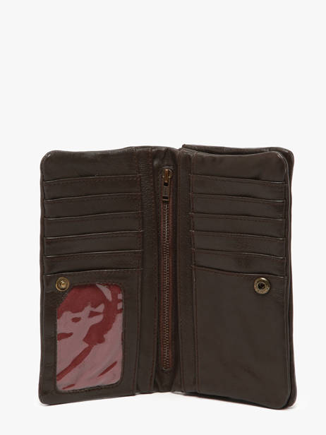 Portefeuille Cow Cuir Basilic pepper Marron cow BCOW96 vue secondaire 1