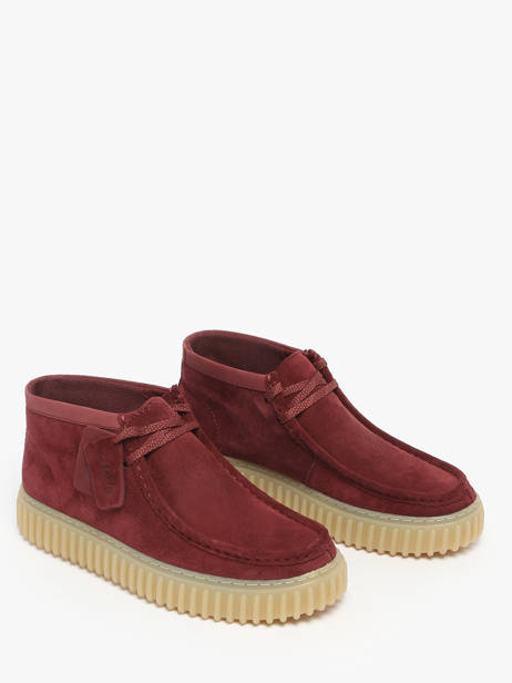 Chaussures Derbies Montante Torhill En Cuir Clarks Rouge men 26183423 vue secondaire 2